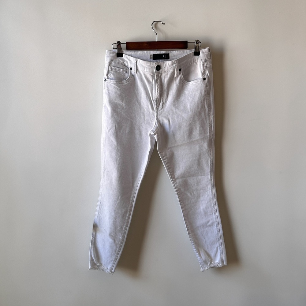 Kut from the Kloth Connie High Rise Ankle Super Skinny Jean‎ Size 8 Optic White - Picture 2 of 9